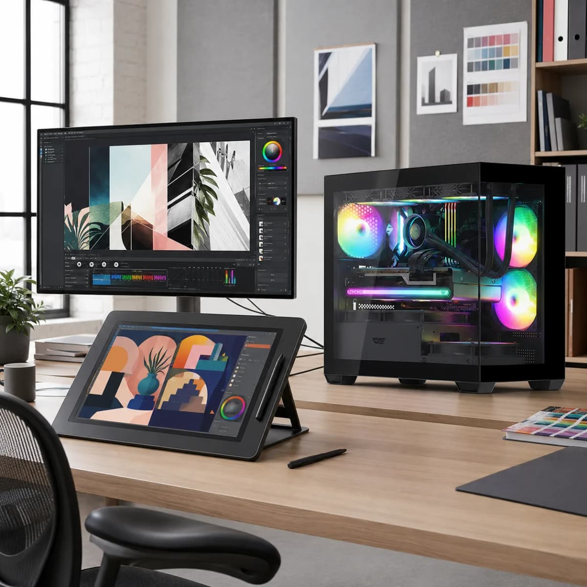 IPC 인텔 270K 32GB 1TB RTX5070 WIN11 Pro 데스크탑 디자이너 조립PC 컴퓨터